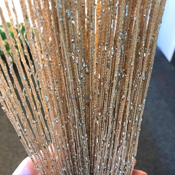 Other - 2 Pack of 39x79 Inch Beaded String Curtains - Elegant Champagne Room Dividers